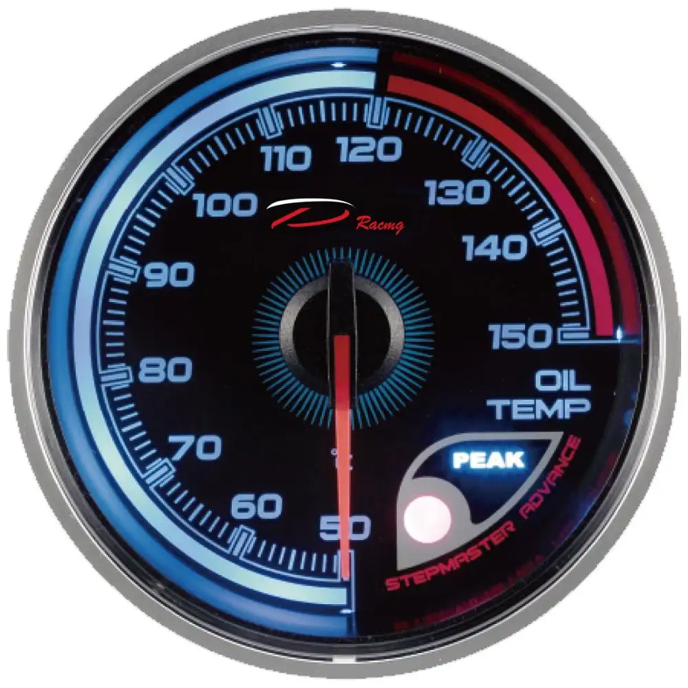 60Mm Balap Minyak Temp Gauge 256 Warna Led Display untuk Mobil