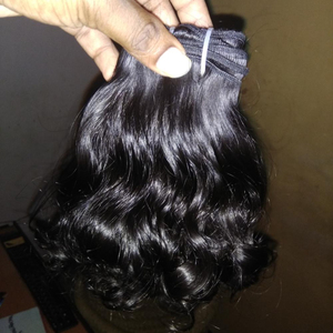 Extensiones de cabello humano crudo indio Remy superventas cabello de cabeza completa de cabellos humanos de templo de la India - Product Image 2