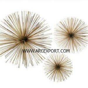 Art mural boule ronde en or de haute qualité Design métallique de luxe unique pour les espaces extérieurs Vente en gros de qualité supérieure Fantaisie avec la meilleure qualité - Product Image 1