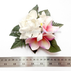 ดอกไม้โฟมรูปดอกลีลาวดีอุปกรณ์เสริมแฟชั่นฮาวายงานแฮนด์เมดพร้อมใบไม้ผ้าสำหรับตกแต่งสวนและบ้าน - Product Image 5