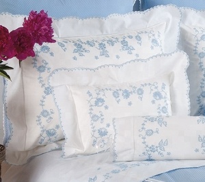 Juegos de ropa de cama de algodón bordado hotel funda nórdica 2018 mejor venta hoja de cama bordado/funda Nórdica - Product Image 2