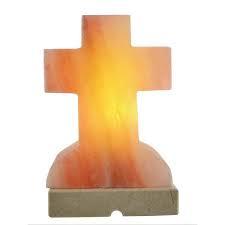 Lámpara de sal del Himalaya en forma de cruz Pakistán - Product Image 3