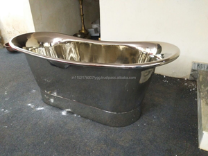 Bañera de cobre puro con acabado de níquel brillante - Product Image 2