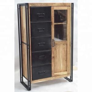 ตู้กระจกโลหะทำจากไม้แบบยืดได้เฟอร์นิเจอร์ในเมืองสำหรับห้องนั่งเล่นวิลล่าสำนักงานห้องรับประทานอาหาร - Product Image 1