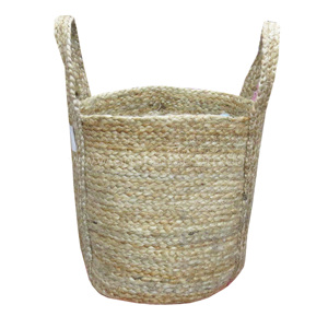 Cestas tejidas de almacenamiento de yute, pequeñas, hechas a mano, ecológicas, con Tole - Product Image 6