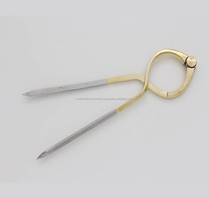 Professional Single-Handed 8-Inch Vintage Solid <b>Brass</b> Navigational Divider Straight Pattern Custom OEM Case Hand Drawing Tool - Product Image 2