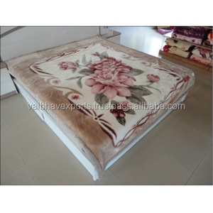 Couvertures en vison 6kg 100% couvertures en polyester pour l'hiver couvertures raschel de luxe de qualité supérieure lit double 2 plis - Product Image 3