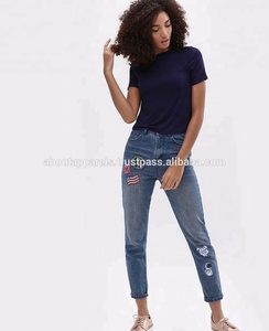 Nouvelle mode à manches longues plaine tricoté porté vêtements inversés femmes blouse culture, bleu marine basique respirant haut court t-shirt - Product Image 5