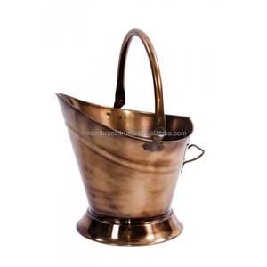 Seau à charbon en cuivre antique contemporain / Seau à charbon - Product Image 6