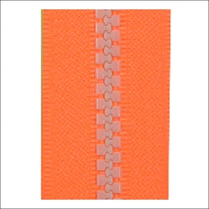 Máquina de cremalleras continuas de cadena larga de poliéster/Nailon/metal de extremo abierto de Color naranja al por mayor, rollos de 100m para textiles y bolsas para el hogar - Product Image 2