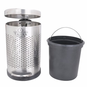 En gros fournisseur 371 oz perforé poubelle à pédale en acier inoxydable dustin - Product Image 2