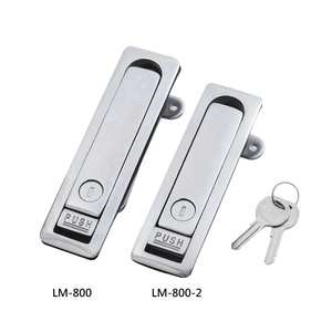 Cerradura para Puerta de Panel Eléctrico de Gabinete de Red con Interruptor de Alimentación de Acero Inoxidable LM-800 - Product Image 3