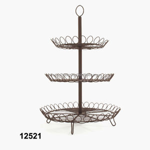 Wrought Iron Wire 3 Tier Basket, Metal Fruit Basket, <b>Kitchen</b> <b>Utensil</b> Basket, Countertop Basket, Farmhouse Basket, <b>Storage</b> Basket - Product Image 1