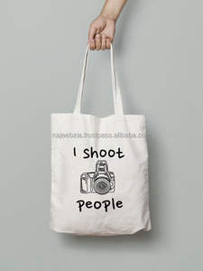 Sacs fourre-tout en coton avec logo imprimé personnalisé et écologique de haute qualité avec fermeture éclair sac à provisions réutilisable - Product Image 4