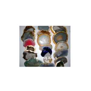 Sous-verres décoratifs en agate colorée pour la décoration de la cuisine, magnifiques sous-verres en pierre d'agate naturelle de haute qualité, ensemble de sous-verres de qualité supérieure, cadeaux. - Product Image 1