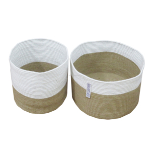 Indian Supplier Handwoven Cotton and Jute <b>Lid</b> Multi-Purpose Baby <b>Basket</b> <b>with</b> <b>Lid</b> for Storage Premium Storage <b>Baskets</b> - Product Image 4