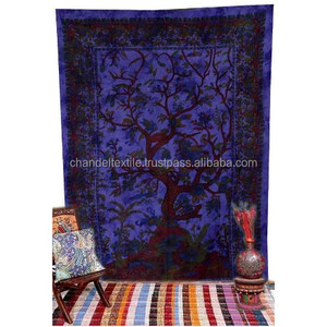 Árbol DE LA VIDA tapiz Mandala colgante de pared Boho Hippie indio colcha arte decoración étnica tapices decorativos colcha hogar - Product Image 1