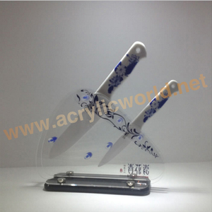 Vitrine/étagère/support de couteau acrylique transparent rotatif personnalisé en usine pour les magasins exclusifs ou les collectionneurs - Product Image 2