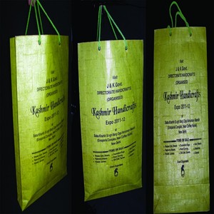 LOWELLCRAFT Handmade Recyclable White Printed Paper Shopping <b>Bag</b> with Letter Pattern Rope Handle <b>Medium</b> <b>Size</b> - Product Image 4