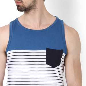Fina calidad Fitness al por mayor Oem fábrica 95% algodón 5% Spandex hombres camiseta sin mangas - Product Image 4