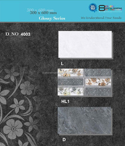 Azulejos de pared de porcelana 3D para baño 2018 300x600mm Azulejos de acentos de ladrillo refractario de inyección de tinta con verdes - Product Image 1