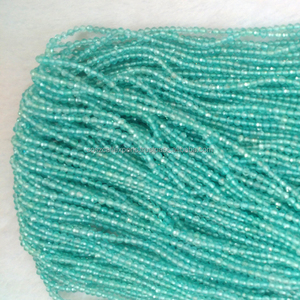 Perles de pierres de guérison en apatite bleu néon lisses et rondes pour la fabrication de bijoux, colliers, cristaux, méditation, croissance spirituelle, certifiées - Product Image 2