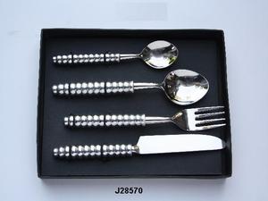 Juego de cubiertos de acero de alta calidad en cubiertos pulido con espejo, juego de cena de 4 Uds., juego de cubiertos de acero, cubiertos de cocina para restaurante y Hotel - Product Image 4