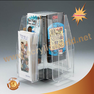 Présentoir de porte-brochures en acrylique 4 faces personnalisé/porte-brochures en acrylique pour la littérature A5/présentoirs de brochures en acrylique présentoir de brochures - Product Image 3
