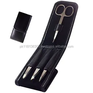 Ensemble de ciseaux à épiler à sourcils Premium On-the-Go avec étui de voyage pour une utilisation pratique - Product Image 1