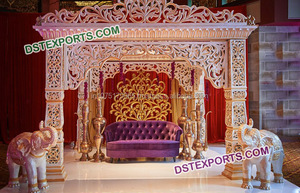 Belle fibre blanche Shahi Mandap haut de mariage indien meilleur fabricant et exportateur de Mandap Australie - Product Image 3