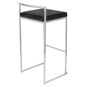 Taburete de bar de asiento de cuero de diseño moderno con reposapiés para hoteles, comedor, muebles de sala de estar al aire libre - Product Image 2