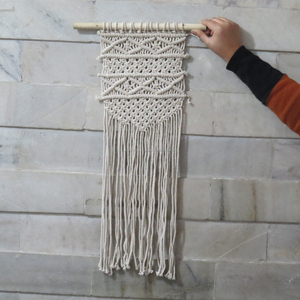 Tejido a mano 100% algodón Boho decoración de pared de alta calidad cordón trenzado tapiz macramé tapices estilo de diseño tradicional - Product Image 4