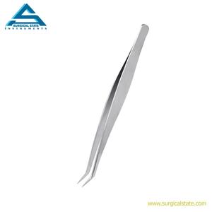 Pince à sourcils professionnelle en acier inoxydable J2 avec pointe incurvée et extension de cils pour le travail des cils Volume Durable - Product Image 3