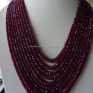 Coszcalt Exports Ruby Stone Cuentas de piedras preciosas Rojas facetadas lisas - Product Image 4