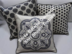 16x16 Rocco ปลอกหมอนอิงผ้าฝ้าย100% ลายปักเป็นมิตรกับสิ่งแวดล้อมปลอกหมอนรองเอวผ้าห่มคลุมโรงแรมโรงพยาบาล - Product Image 6