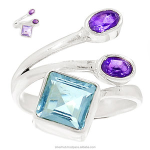 เครื่องประดับแหวนแฮนด์เมดอเล็กซานไดรท์เงินแท้925ล่าสุด - Product Image 1