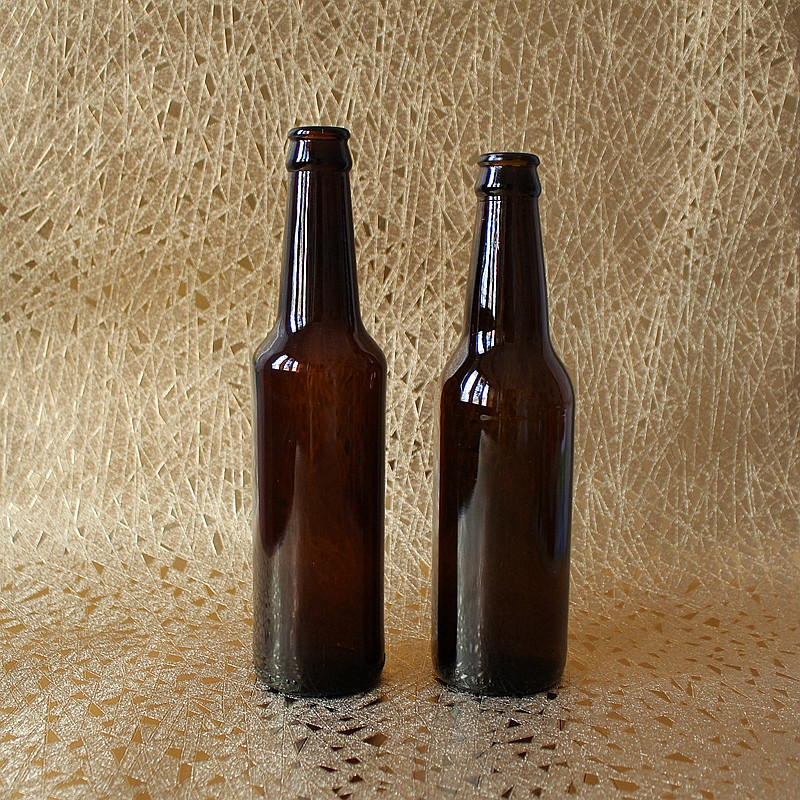 Custom logo food grade 330ml beer glass bottle amber glass beer bottle