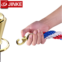 Corde de stanchion en nylon rouge tressée, corde de barrière de circulation torsadée
