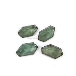 Gros vert améthyste hydro 17.5x9.5mm fantaisie 7.15 cts remise pierres précieuses - Product Image 2