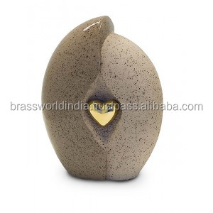 Green Unique Aluminum American Style Cremation Urn by Brassworld India Funeral Supplies - Product Image 2