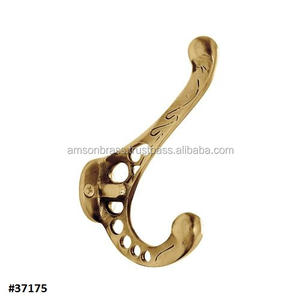 Premium Quality Antique Gold Brass Wall <b>Hook</b> Heavy Duty Coat Clothes <b>Hook</b> Aluminum Alloy Hidden Wall <b>Hook</b> Coat - Product Image 4