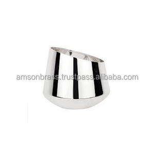 Refroidisseur en métal avec poignée de forme ronde Refroidisseur à vin en métal poli brillant pour l'extérieur Refroidisseur à vin de luxe fait à la main Seau à glace - Product Image 5