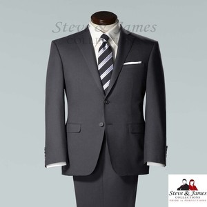 Trajes de negocios de lana para hombre de la mejor calidad de Steve & James OEM Característica transpirable - Product Image 3