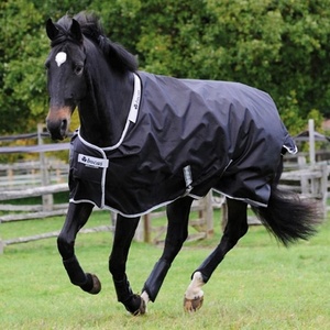 Couverture d'hiver pour chevaux, utilisation dressage, combo imperméable et respirant, haute qualité, matériau RIPSTOP ovale, doublure en coton, rembourrage en polyfill - Product Image 5