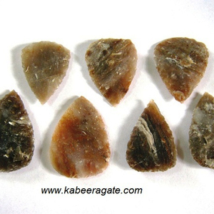 Gros Pierres Précieuses Bifaces Agate et Jaspe Pointes de Flèches - Product Image 1