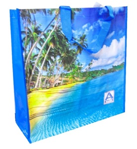 Sac isotherme KIM DUC KD3587 Sacs à provisions réutilisables en PP tissé avec fermeture à glissière Sac isotherme recyclable de taille moyenne Vietnam - Product Image 2