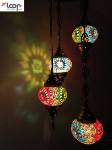 Útil candelabros de mosaico de estilo tradicional lámpara de vidrio ahorro de energía marca de bucle paisaje al aire libre hogar Hotel restaurante Bar - Product Image 5