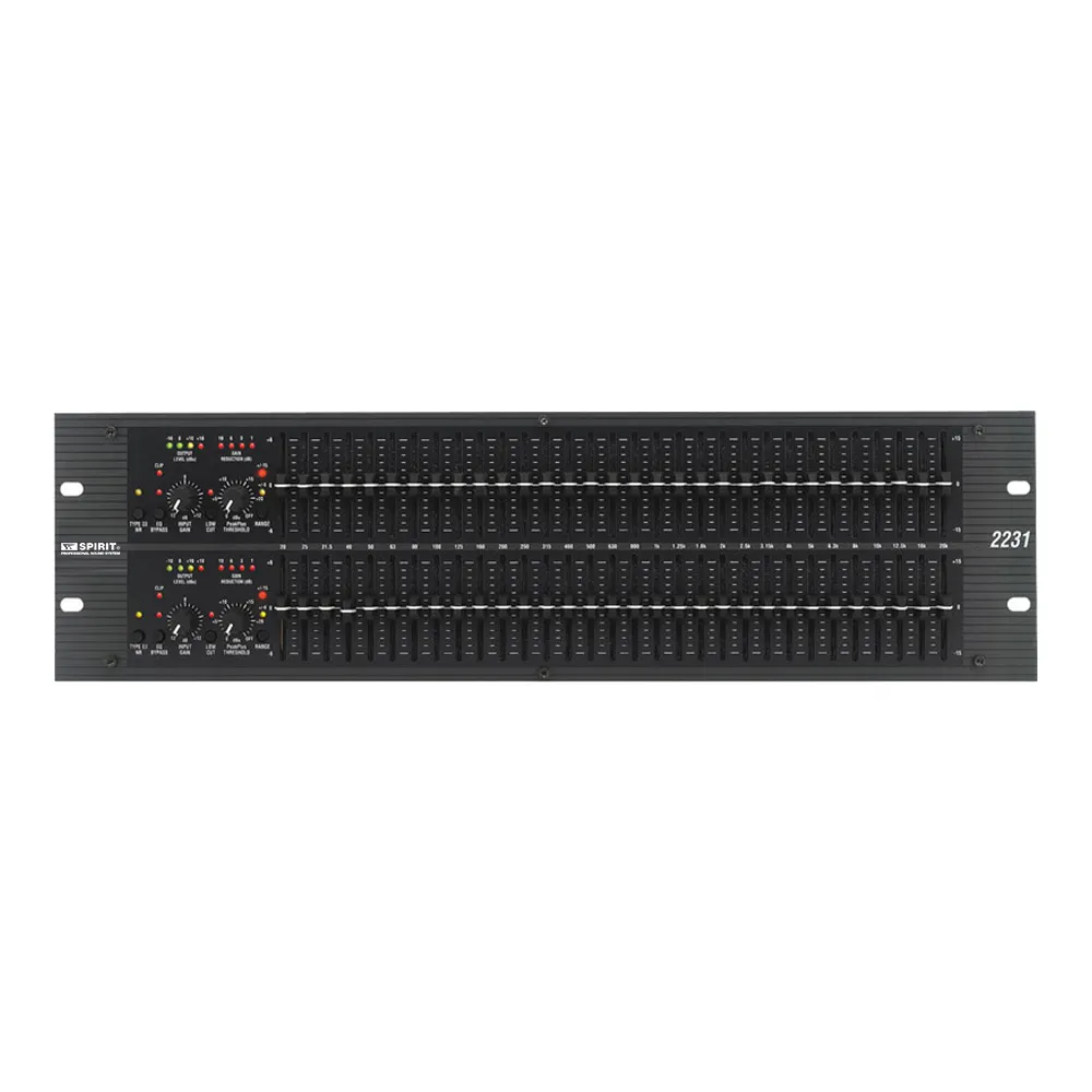 721017 Dual channel 31 band professional audio Graphic Equalizer and digital Sound Processor