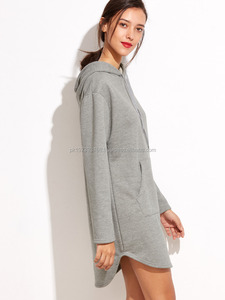 Sudaderas con capucha de línea larga para mujer - Product Image 4