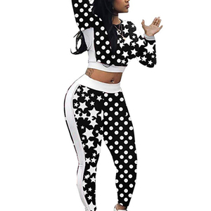 Nouveau design de sublimation vente en gros, hauts courts pour dames et survêtement skinny - Product Image 3